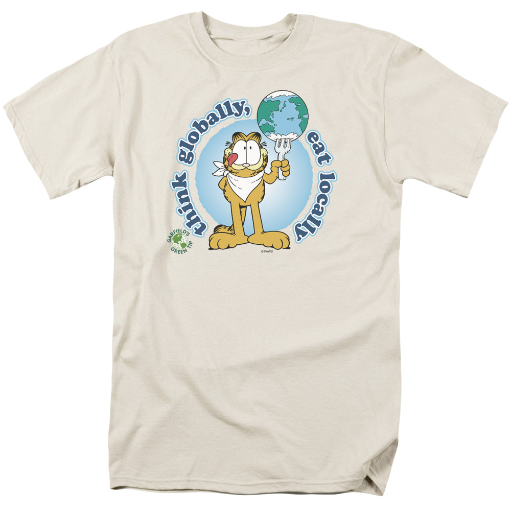 GARFIELD/THINK GLOBALLY - S/S ADULT 18/1 - CREAM