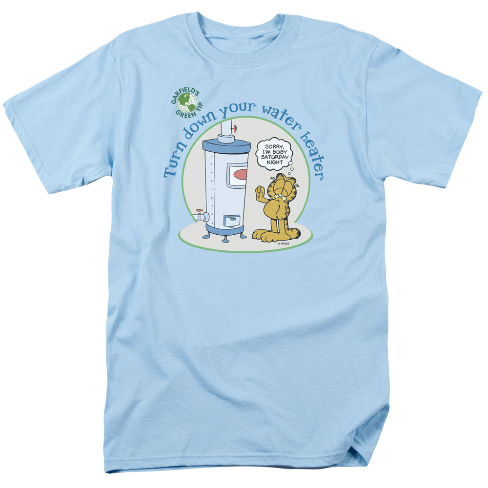 GARFIELD/PLANT A TREE - S/S ADULT 18/1 - LIGHT BLUE