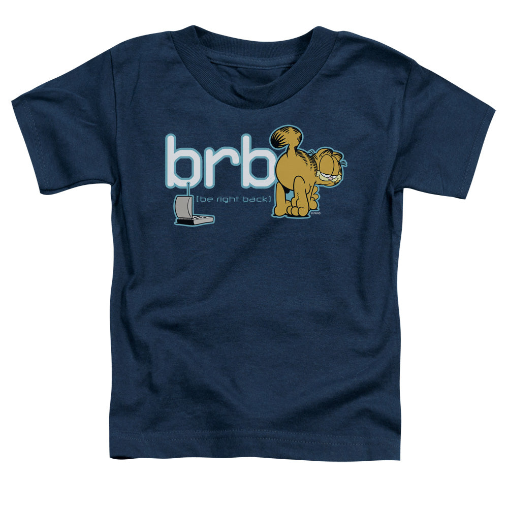 GARFIELD/BE RIGHT BACK - S/S TODDLER TEE - NAVY