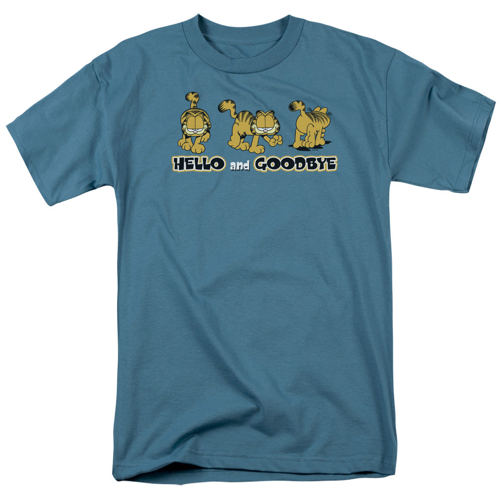 GARFIELD/HELLO AND GOODBYE - S/S ADULT 18/1 - SLATE