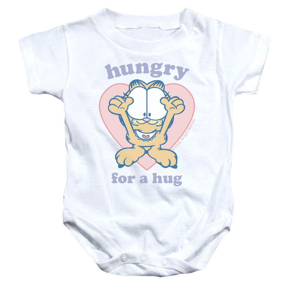 GARFIELD/HUNGRY FOR A HUG - INFANT SNAPSUIT - WHITE