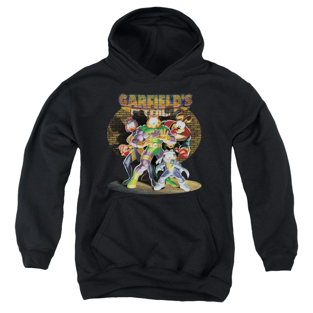 GARFIELD/SPOTLIGHT - YOUTH PULLOVER HOODIE - BLACK
