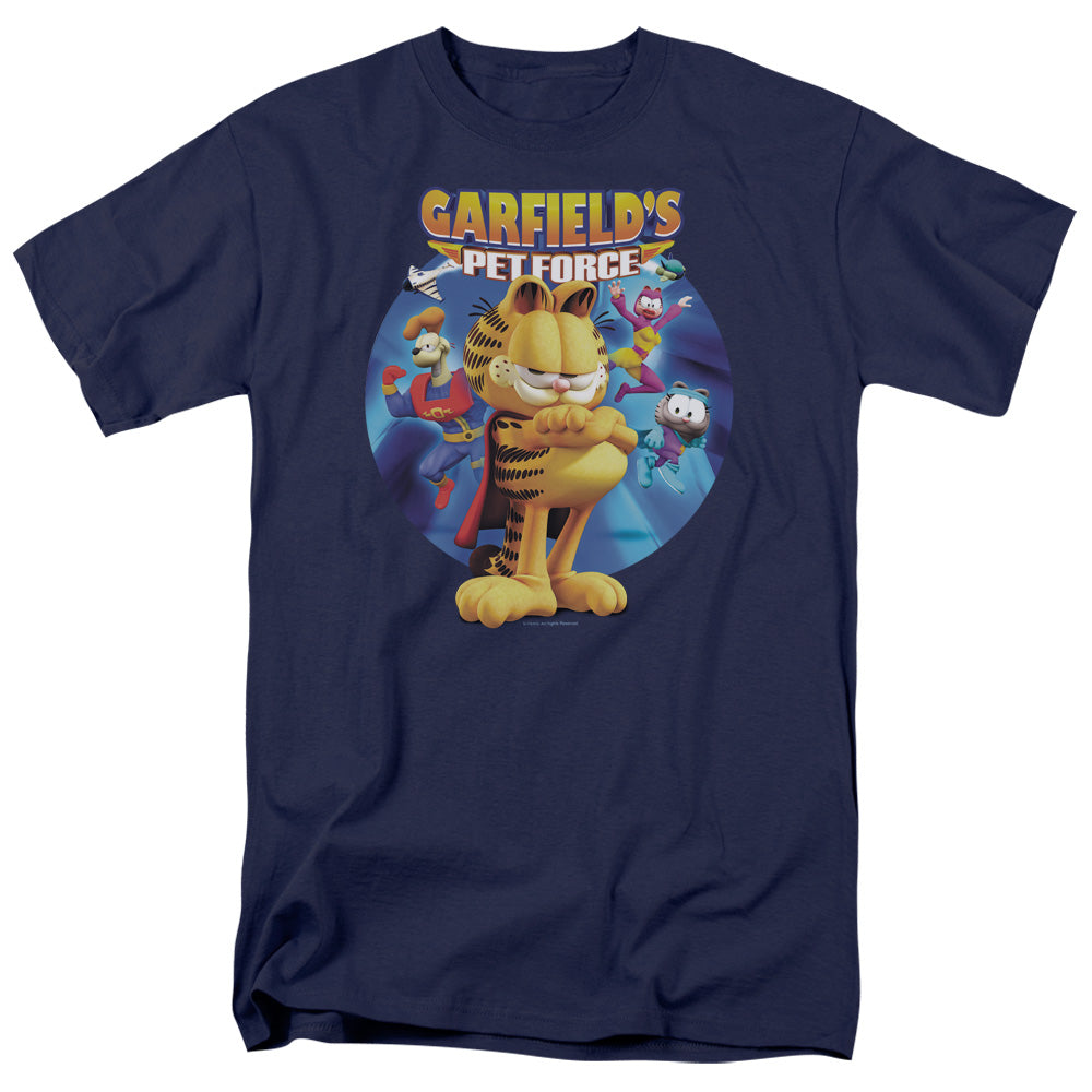GARFIELD/DVD ART - S/S ADULT 18/1 - NAVY