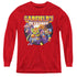 GARFIELD/PET FORCE FOUR - YOUTH LONG SLEEVE TEE - RED