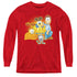 GARFIELD/SAY CHEESE - YOUTH LONG SLEEVE TEE - RED