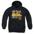 GARFIELD/NOT LAZY - YOUTH PULLOVER HOODIE - BLACK