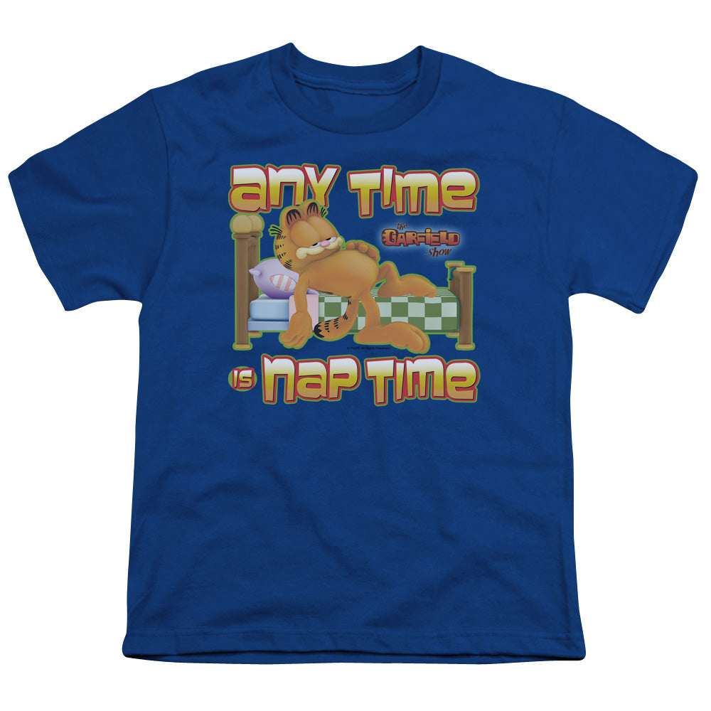 GARFIELD/NAP TIME - S/S YOUTH 18/1 - ROYAL BLUE