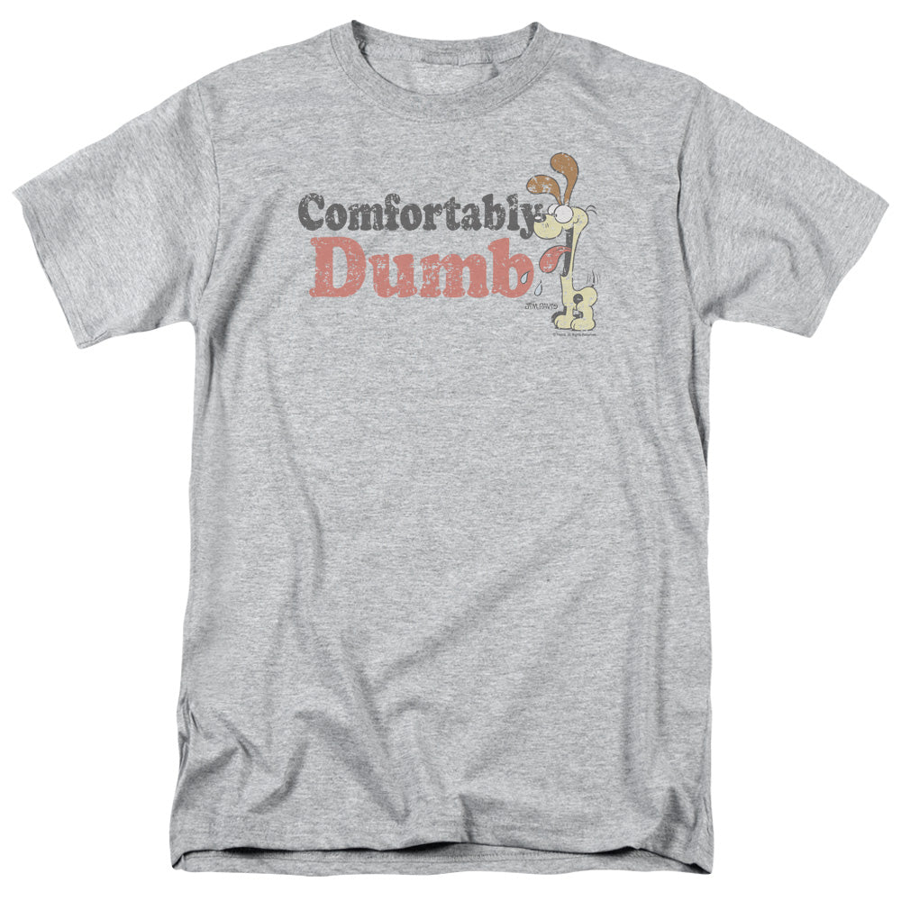 GARFIELD/COMFORTABLY DUMB - S/S ADULT 18/1 - ATHLETIC HEATHER
