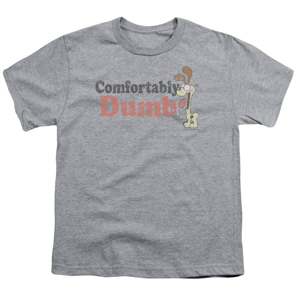 GARFIELD/COMFORTABLY DUMB - S/S YOUTH 18/1 - ATHLETIC HEATHER