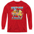 GARFIELD/HOW I ROLL - YOUTH LONG SLEEVE TEE - RED