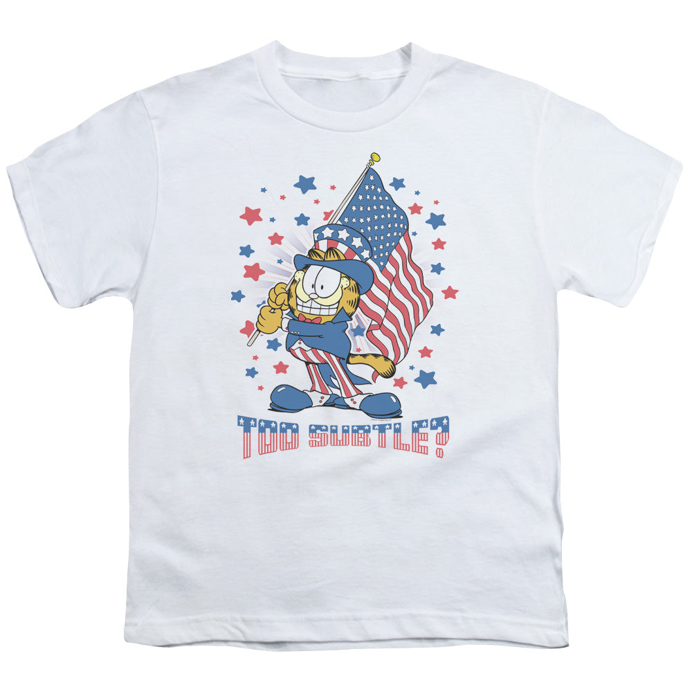 GARFIELD/SUBTLE - S/S YOUTH 18/1 - WHITE