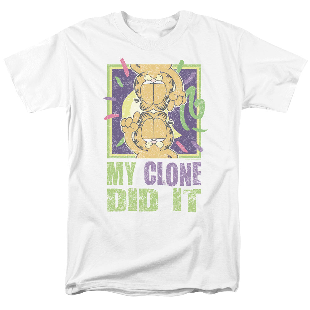 GARFIELD/MY CLONE DID IT - S/S ADULT 18/1 - WHITE