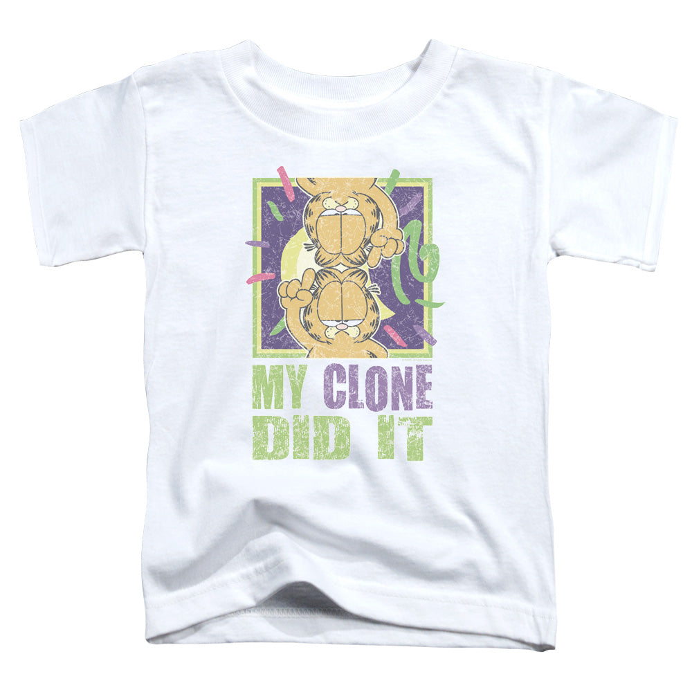 GARFIELD/MY CLONE DID IT - S/S TODDLER TEE - WHITE