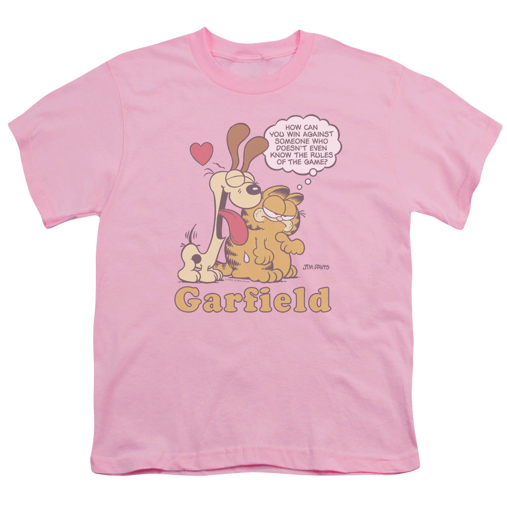 GARFIELD/CANT WIN - S/S YOUTH 18/1 - PINK