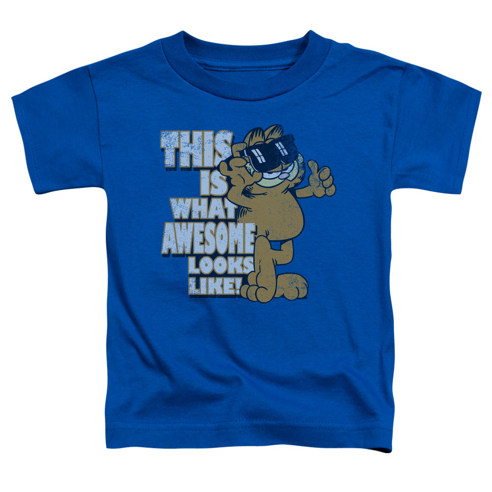 GARFIELD/AWESOME - S/S TODDLER TEE - ROYAL BLUE