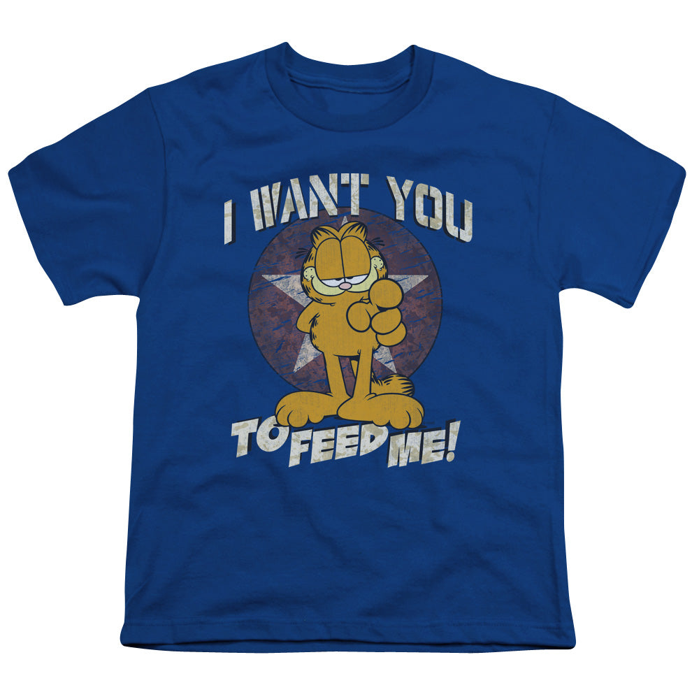 GARFIELD/I WANT YOU - S/S YOUTH 18/1 - ROYAL BLUE