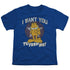 GARFIELD/I WANT YOU - S/S YOUTH 18/1 - ROYAL BLUE