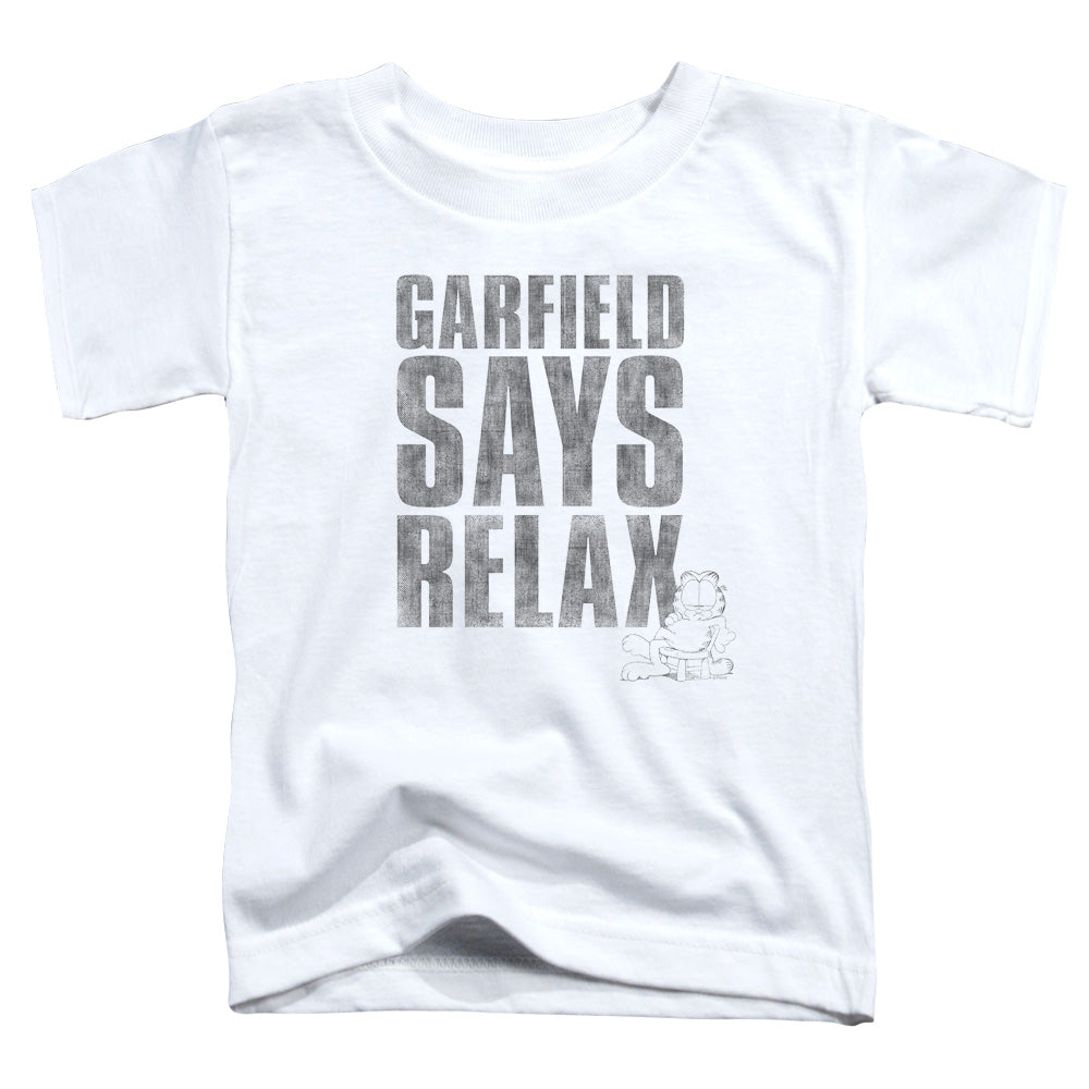 GARFIELD/RELAX - S/S TODDLER TEE - WHITE