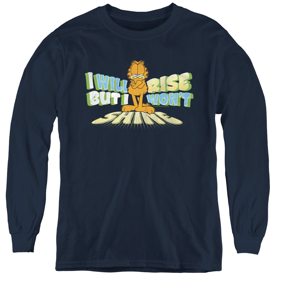 GARFIELD/RISE NOT SHINE - YOUTH LONG SLEEVE TEE - NAVY