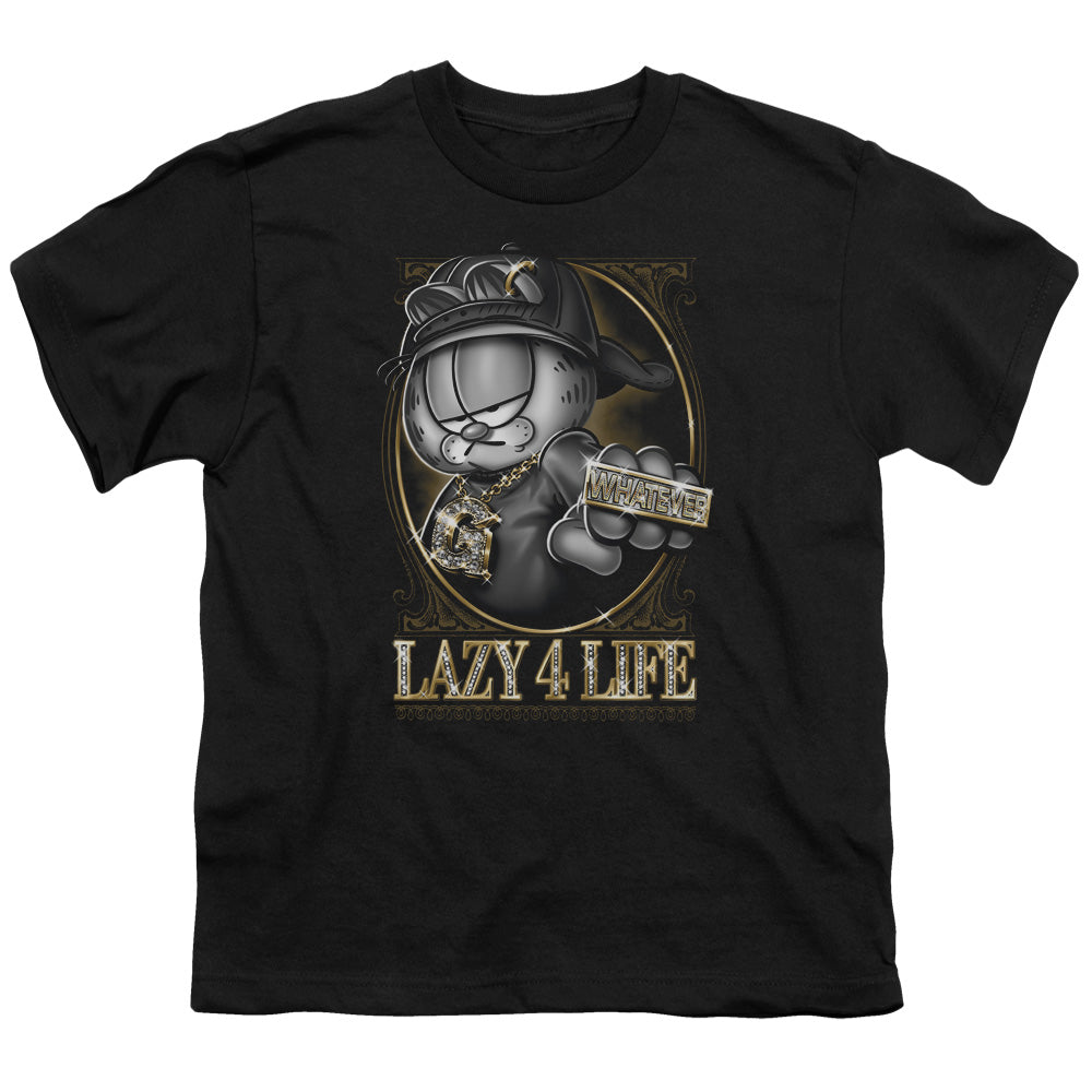 GARFIELD/LAZY 4 LIFE - S/S YOUTH 18/1 - BLACK