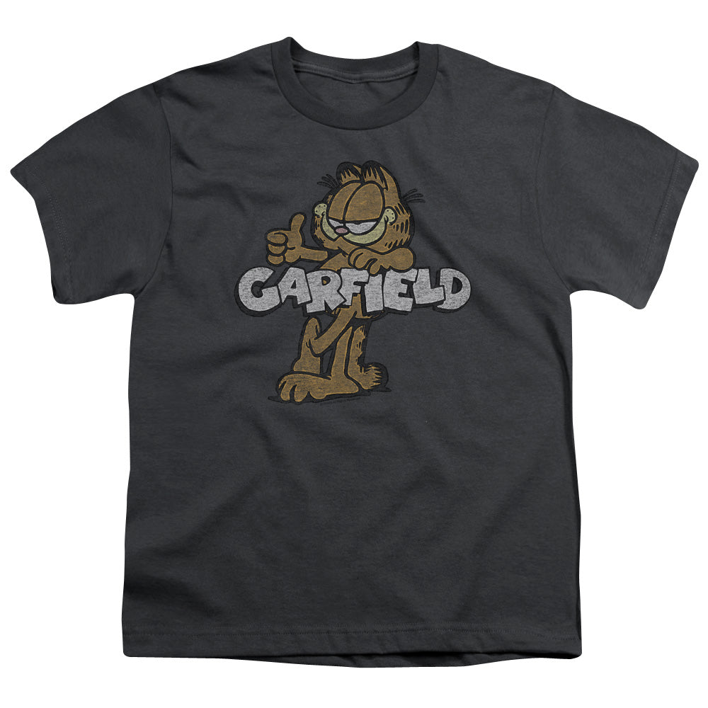 GARFIELD/RETRO GARF - S/S YOUTH 18/1 - CHARCOAL