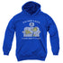 GARFIELD/NOT LAZY - YOUTH PULLOVER HOODIE - ROYAL BLUE