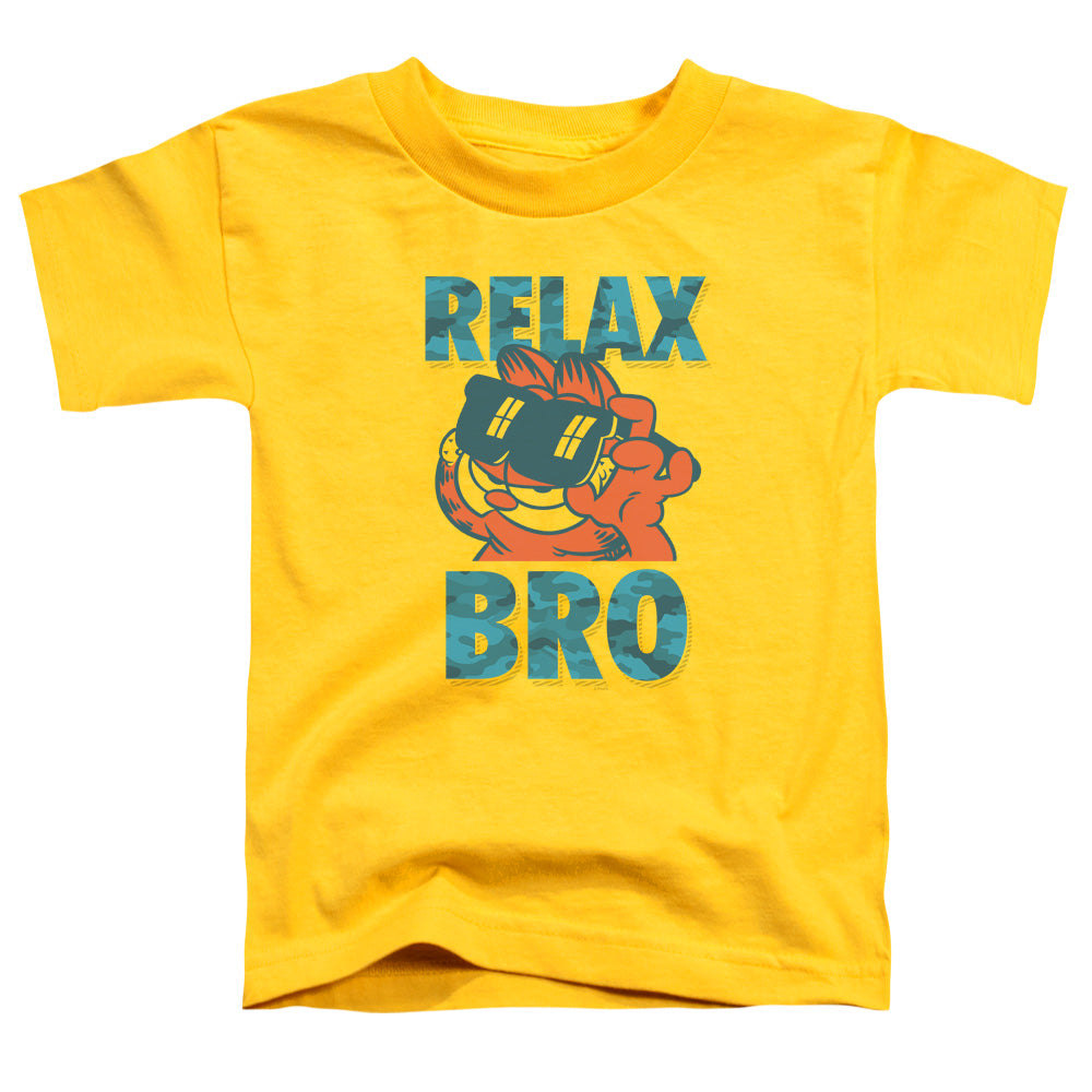 GARFIELD/RELAX BRO - S/S TODDLER TEE - YELLOW