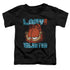 GARFIELD/LAZY BUT TALENTED DISTRESSED - S/S TODDLER TEE - BLACK