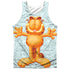 GARFIELD/FREE HUGS (FRONT/BACK PRINT) - ADULT POLY TANK TOP - MULTI