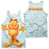 GARFIELD/FREE HUGS (FRONT/BACK PRINT) - ADULT POLY TANK TOP - MULTI