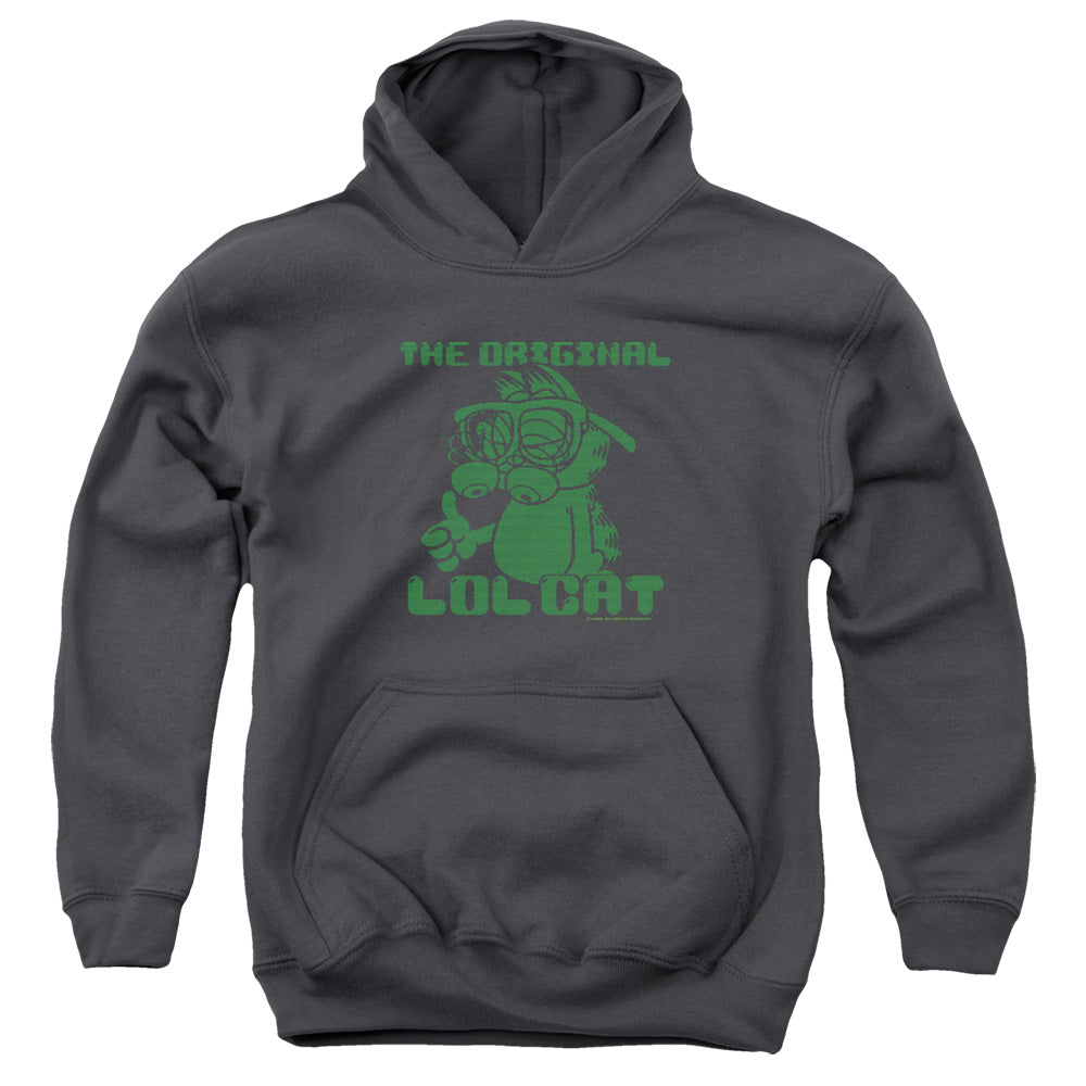 GARFIELD/OG LOL - YOUTH PULLOVER HOODIE - CHARCOAL