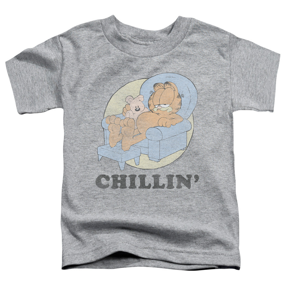 GARFIELD/CHILLIN - S/S TODDLER TEE - ATHLETIC HEATHER