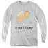 GARFIELD/CHILLIN - YOUTH LONG SLEEVE TEE - ATHLETIC HEATHER