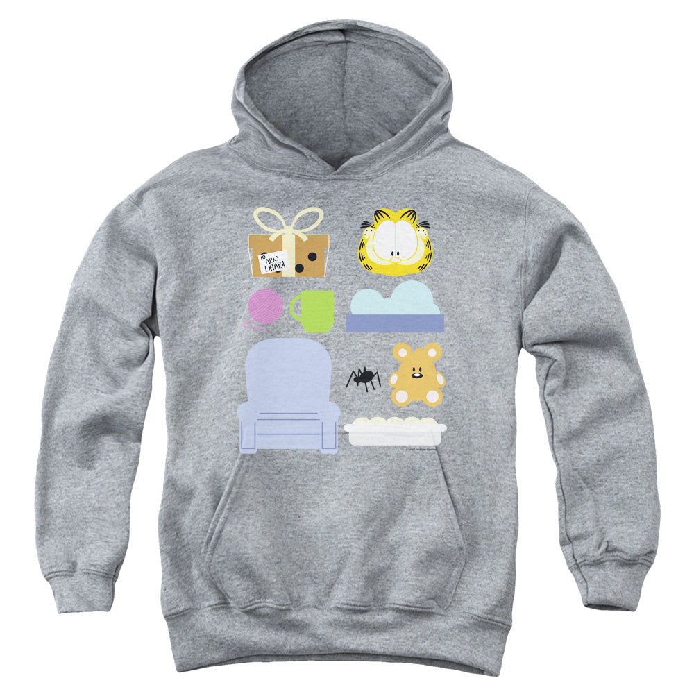 GARFIELD/GIFT SET - YOUTH PULLOVER HOODIE - ATHLETIC HEATHER