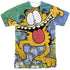 GARFIELD/GOOFY FACE (FRONT/BACK PRINT) - S/S ADULT POLY CREW - MULTI
