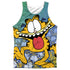 GARFIELD/GOOFY FACE (FRONT/BACK PRINT) - ADULT POLY TANK TOP - MULTI