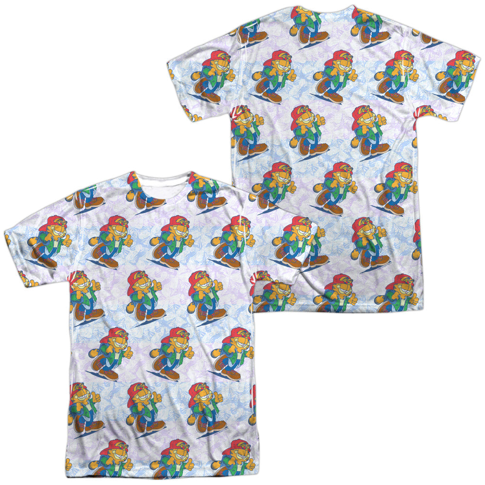 GARFIELD/COOL CAT (FRONT/BACK PRINT) - S/S ADULT POLY CREW - MULTI