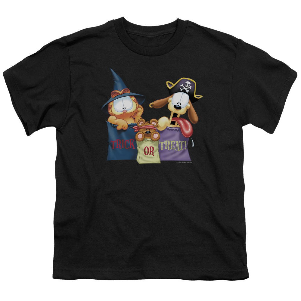 GARFIELD/GRAB BAGS - S/S YOUTH 18/1 - BLACK