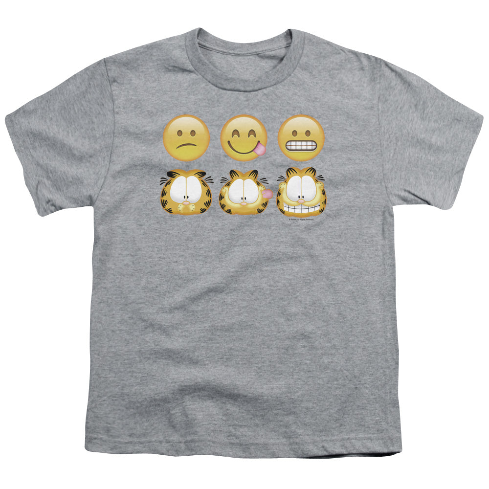 GARFIELD/EMOJIS - S/S YOUTH 18/1 - ATHLETIC HEATHER