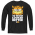 GARFIELD/40 LOOKS - YOUTH LONG SLEEVE TEE - BLACK