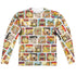 GARFIELD/40TH COLLAGE (FRONT/BACK PRINT) - L/S ADULT POLY CREW  - MULTI