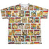 GARFIELD/40TH COLLAGE (FRONT/BACK PRINT) - S/S YOUTH POLY CREW - MULTI