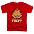GARFIELD/LIFE BEGINS AT FORTY - S/S TODDLER TEE - RED