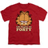 GARFIELD/LIFE BEGINS AT FORTY - S/S YOUTH 18/1 - RED