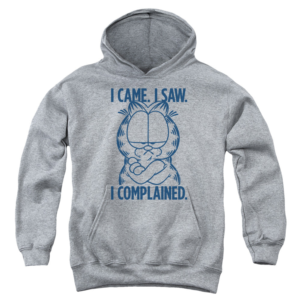 GARFIELD/I COMPLAINED - YOUTH PULLOVER HOODIE - ATHLETIC HEATHER
