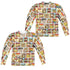 GARFIELD/COLLAGE (FRONT/BACK PRINT) - L/S ADULT POLY CREW  - MULTI