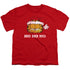 GARFIELD/HO HO HO - S/S YOUTH 18/1 - RED