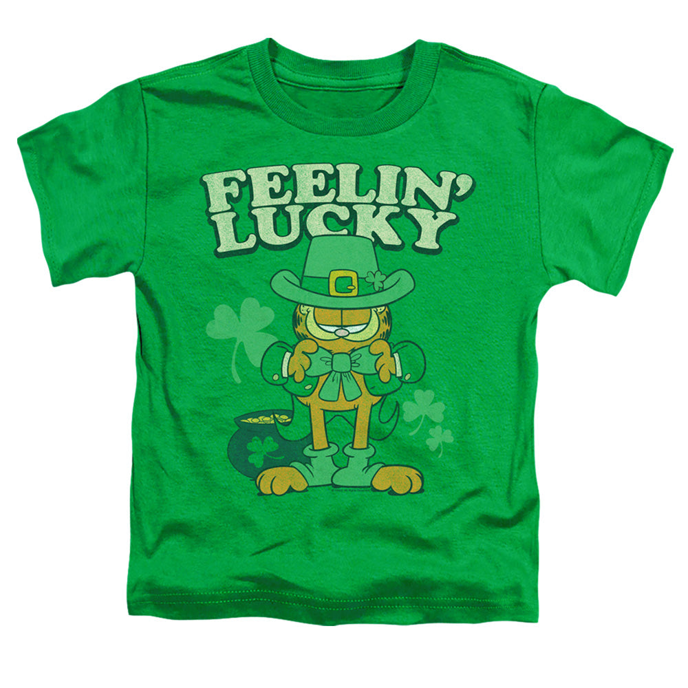 GARFIELD/FEELIN LUCKY - S/S TODDLER TEE - KELLY GREEN