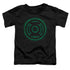 GREEN LANTERN/GREEN FLAME LOGO - S/S TODDLER TEE - BLACK