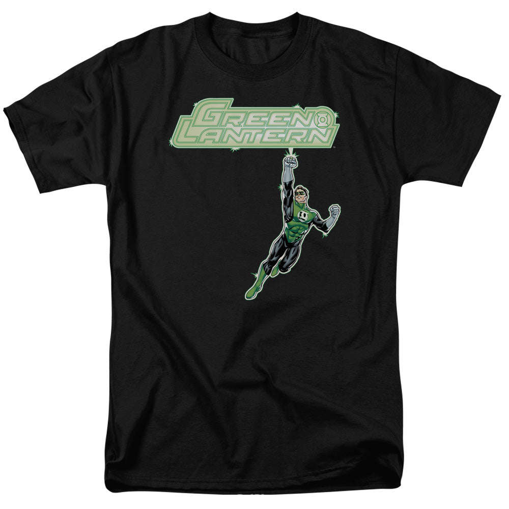 GREEN LANTERN/ENERGY CONSTRUCT LOGO - S/S ADULT 18/1 - BLACK